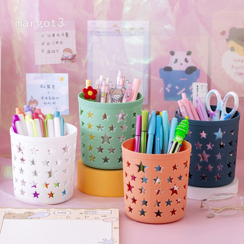 Hộp đựng bút để bàn hình ngôi sao dễ thương sáng tạo đa năng cho học sinh nữ