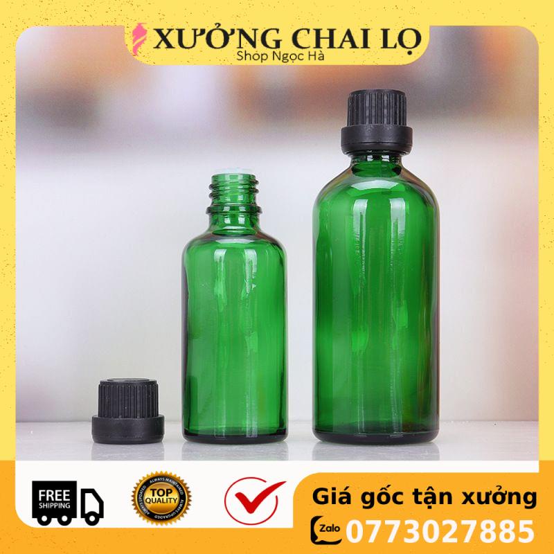 Lọ Chiết Serum ❤ GIÁ RẺ NHẤT ❤ [30ml] Lọ đựng tinh dầu Xanh Lá nắp vặn đen,trắng chiết serum , phụ kiện du lịch