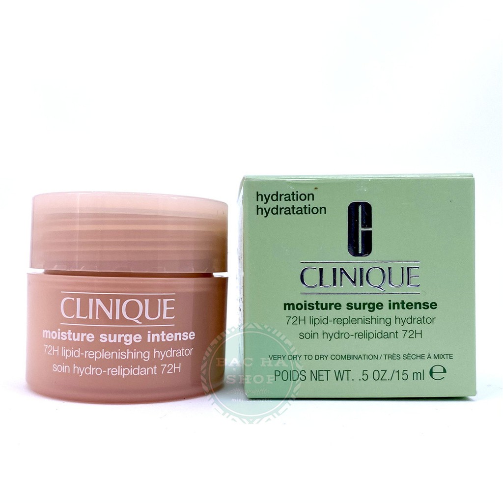 Clinique Kem Dưỡng Ẩm Da Khô Moisture Surge Intense 72H Lipid - Replenishing Hydrator 15ml