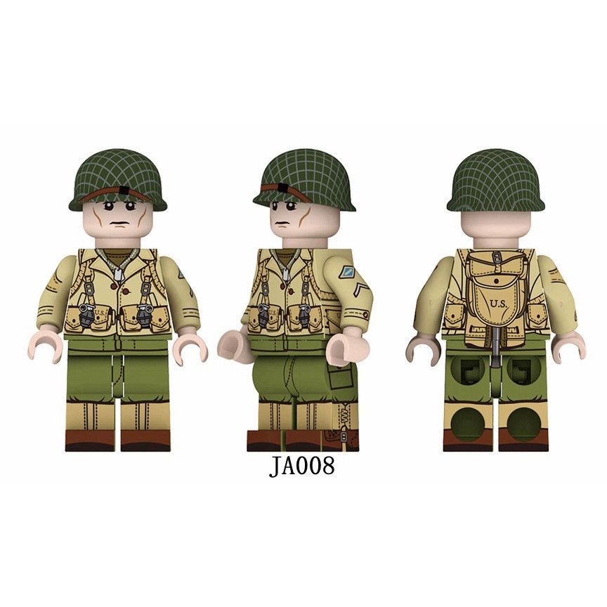 Minifigures Nhân Vật Lính Mỹ Siêu Ngầu JA003 JA004 JA005 JA006 JA007 JA008
