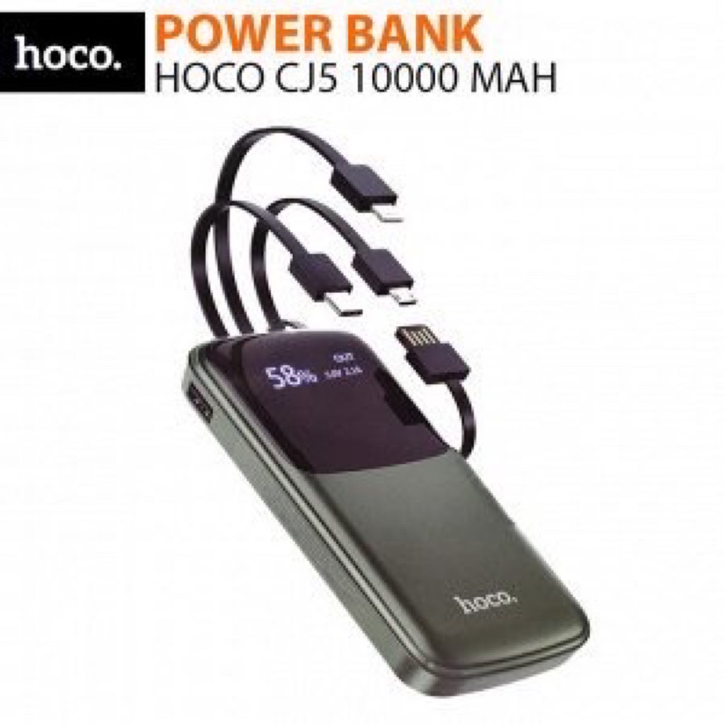 ✔FREESHIP✔Pin Sạc Dự Phòng Đa Năng 10000 MAH -Hoco CJ5-Tích hợp cáp sạc Lighting cho IPhone-Micro Type c-Samsung-Android