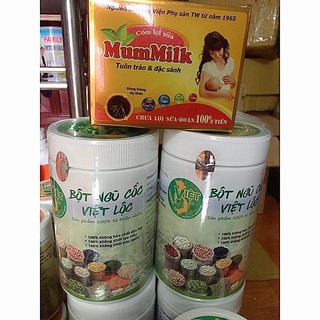 Bột ngũ cốc Việt Lộc, cốm lợi sữa☘Freeship☘️( combo 2 hộp/1kg ngũ cốc+ 1 cốm lợi sữa)