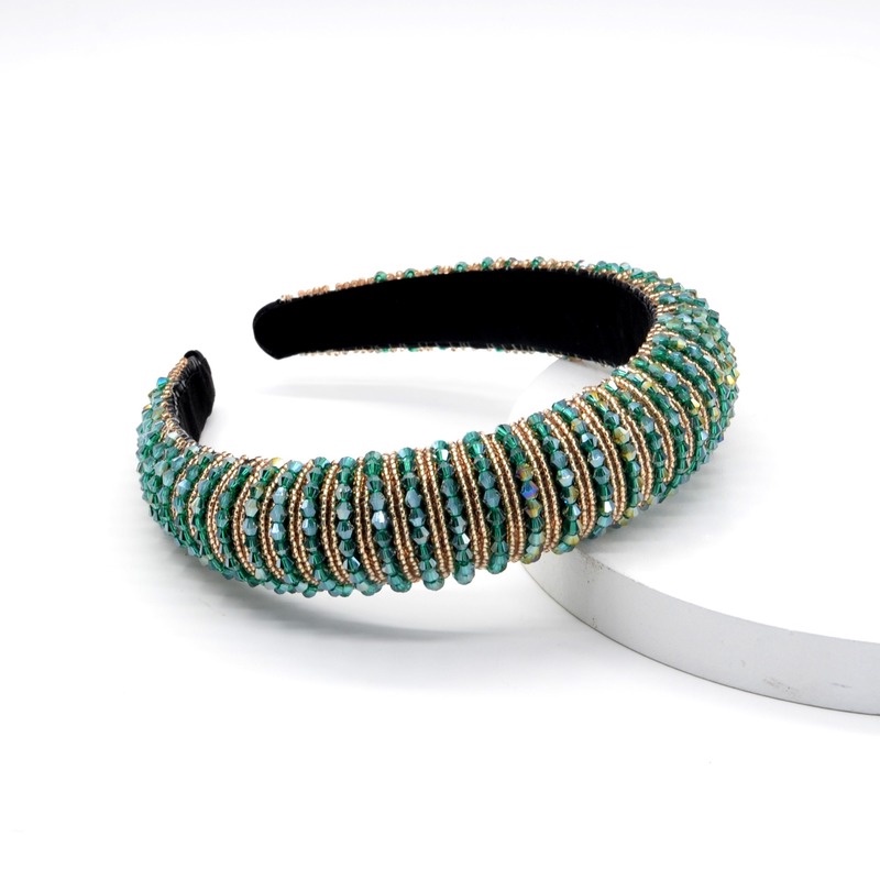 Băng Đô Bản Rộng Đính Đá Pha Lê Lấp Lánh Phong Cách Baroque Thời Trang Cho Nữ