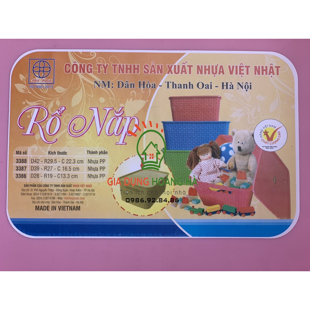 ❄️GIỎ NHỰA CÓ NẮP ĐẬY VIỆT NHẬT COMBO 3 GIỎ❄️