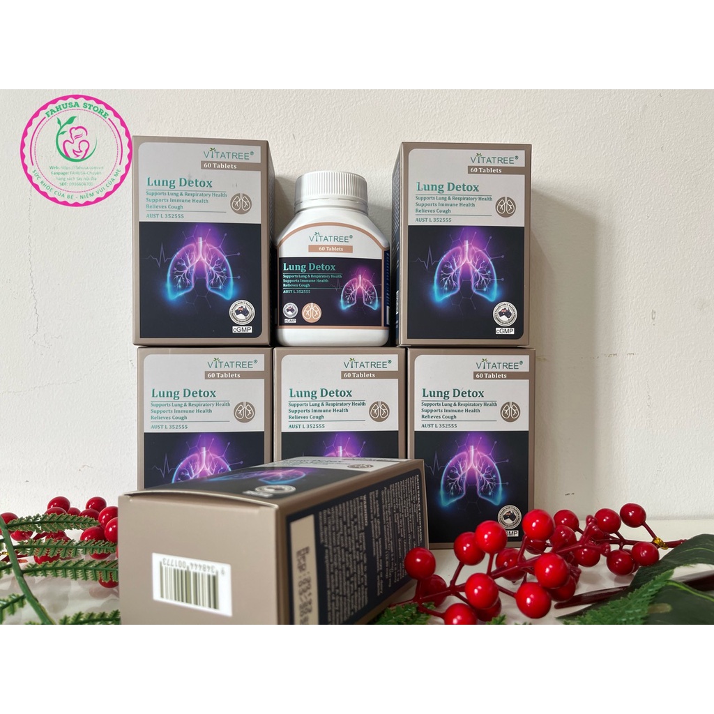 {XẢ KHO} VIÊN THẢI ĐỘC PHỔI LUNG DETOX VITATREE 60 VIÊN DATE 2025