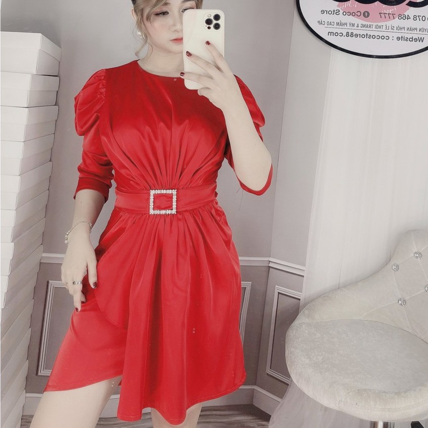 Đầm dự tiệc dáng suông vải Lụa phong cách sang trọng đẳng cấp - DA004 | BigBuy360 - bigbuy360.vn