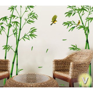 Decal dán tường Cây tre