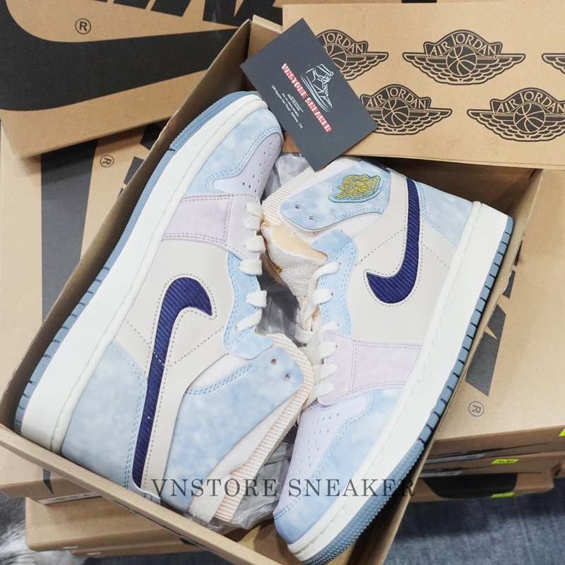 Giày Sneaker Jordan 1 Hight Zom Air CMFT “ Pink Oxfrod/ Celestine Blue” - Bản Best - Vnstoresneaker