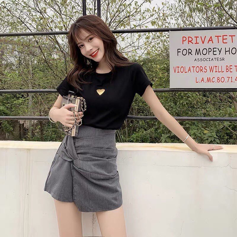 ÁO CROPTOP KHOÉT TRÁI TIM CUỐN BIÊN CHẤT THUN RẺ NHIỀU MÀU