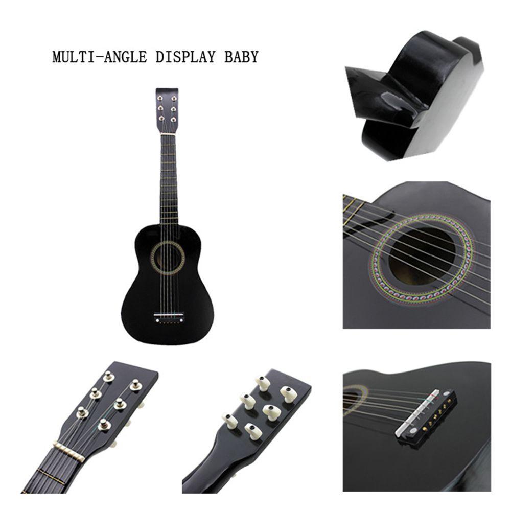 Đàn Guitar Mini 6 Dây Bằng Gỗ Trơn Kích Thước 23 Inch Dành Cho Trẻ Em