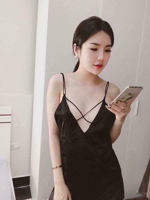 VÁY NGỦ PHI LỤA SEXY GỢI CẢM SX 075