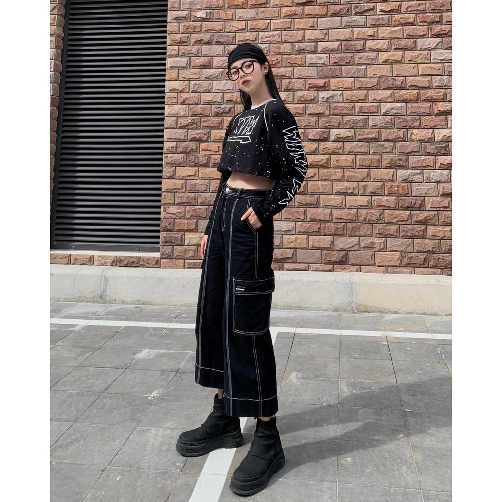 Kaki Cargo2 Pants (Quần Kaki Đen/Trắng) // 19 DEGREES | BigBuy360 - bigbuy360.vn