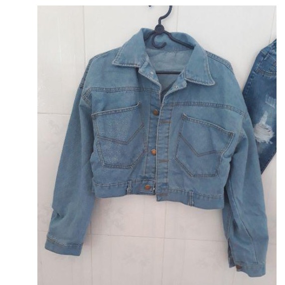 ÁO KHOÁC JEAN NỮ PHỐI CÚC SAU LƯNG THỜI TRANG XANH JEAN 0716