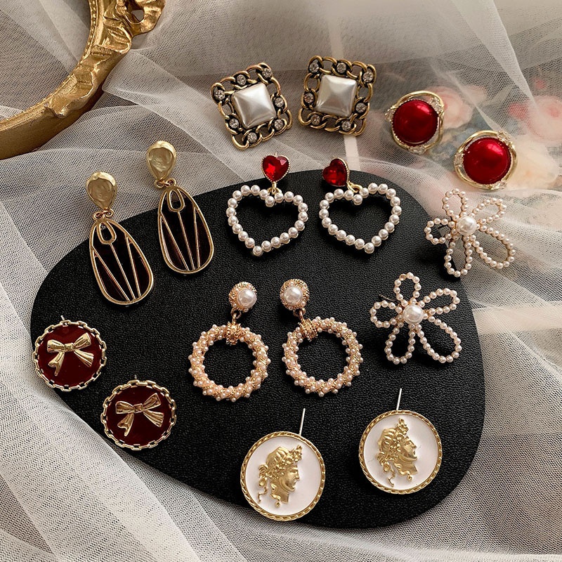 Bông Tai Kim Bạc Đính Ngọc Trai Phong Cách Hàn Quốc 2023