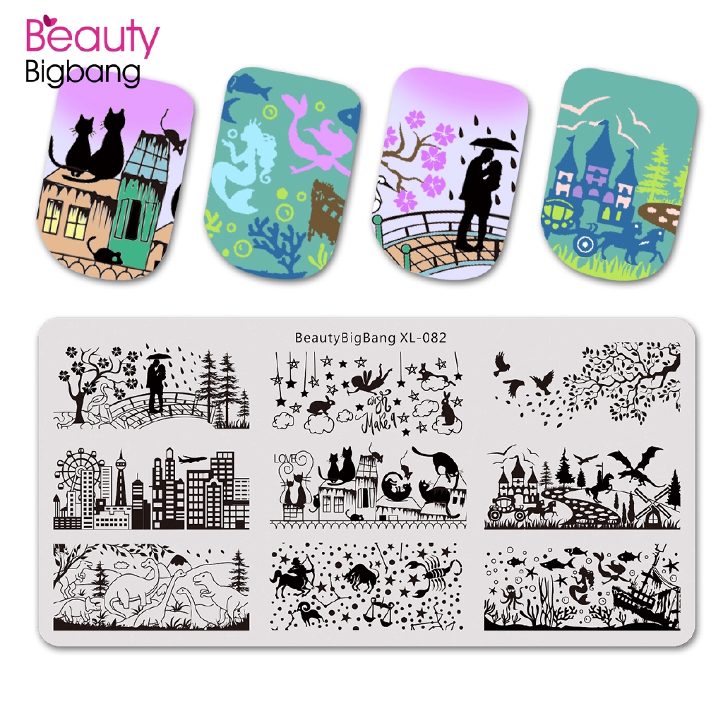 Tấm con dấu in hình xinh xắn dành cho móng tay