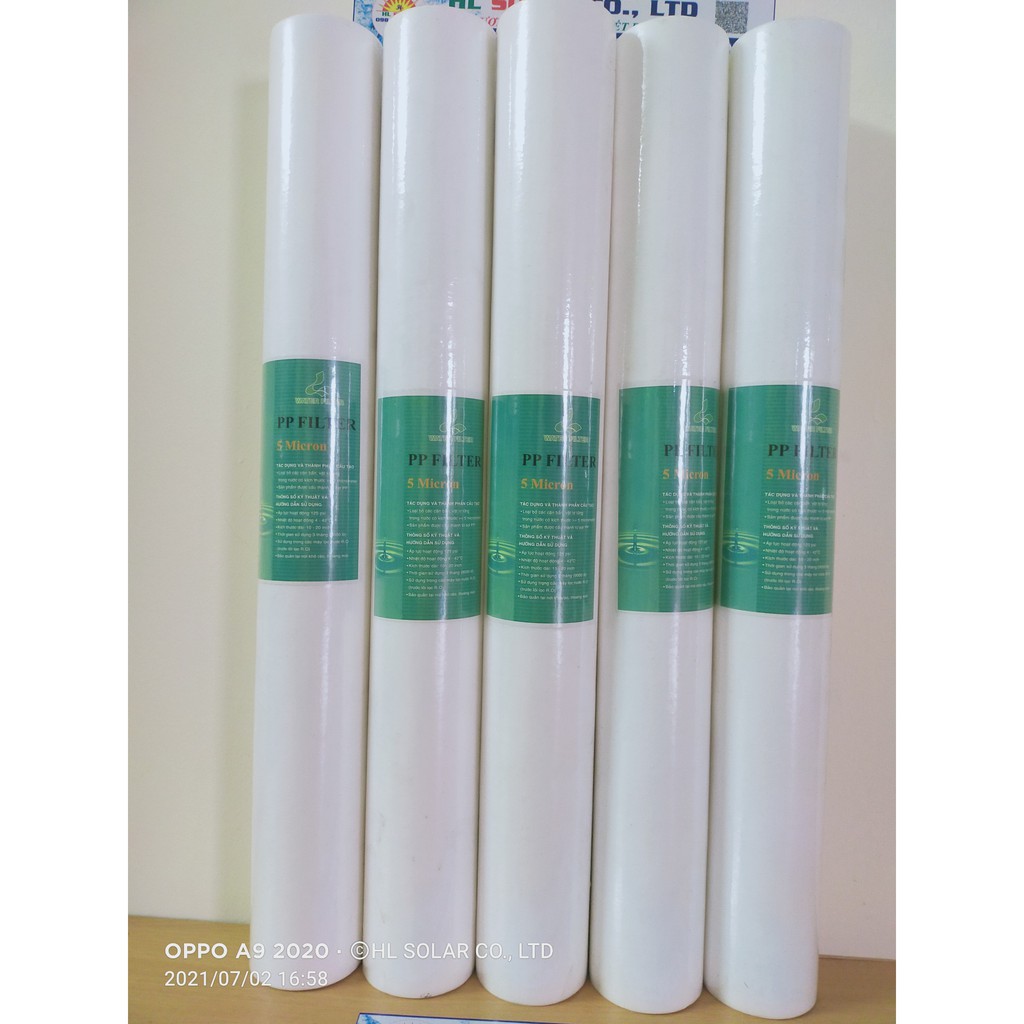 COMBO 5 lõi lọc PP 20 inch 5 Micron dùng trong hệ thống lọc nước sinh hoạt, hệ thống lọc nước RO công nghiệp