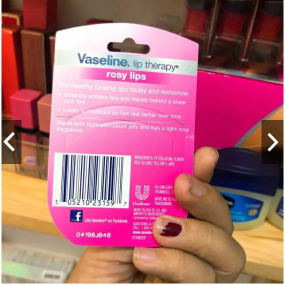 Son Dưỡng Môi Vaseline Mùi Hoa Hồng Lip Therapy Rosy 7g