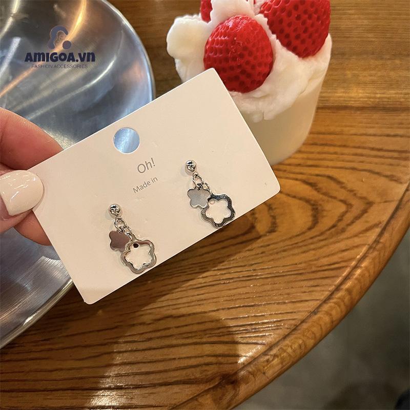 ✨✨Khuyên Tai Dạng Kẹp Hình Bông Hoa Khoét Rỗng Cho Nữ