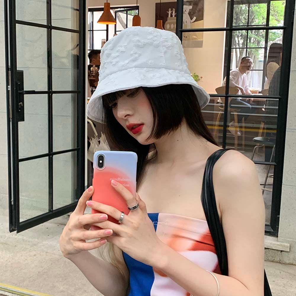 Nón Tai Bèo Phối Ren Hoa Màu Sắc Ngọt Ngào Phong Cách Hàn Quốc Cho Nữ