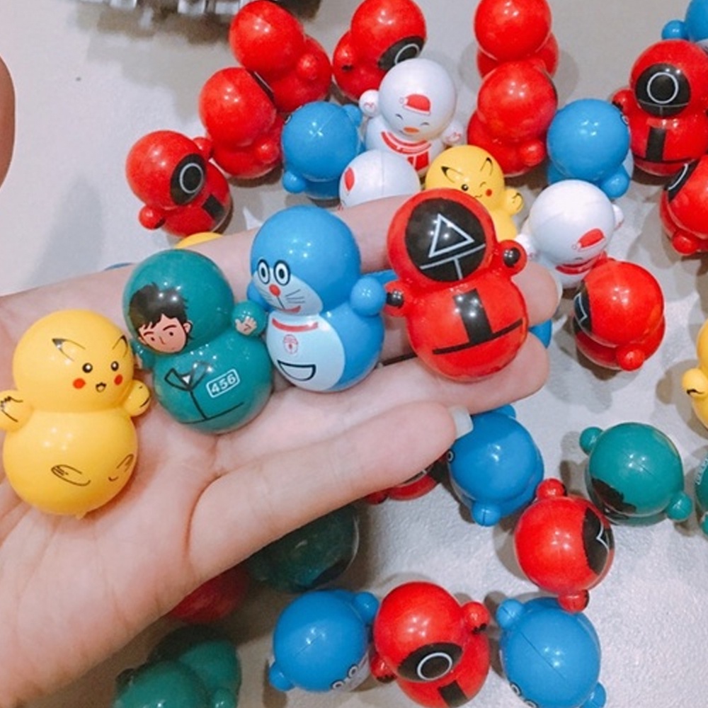 Lật đật mini squid game, doreamon, lật đật ngộ nghĩnh cho bé, Đồ chơi cho bé vui chơi, giải trí