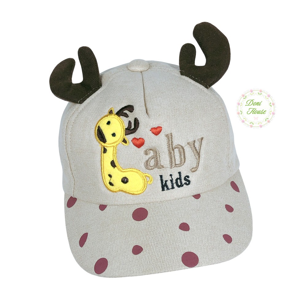 [Bé 1-2 tuổi] Nón Kết Mũ Lưỡi Trai Từ 1 2 Tuổi Vòng Đầu 48cm Cho Bé Trai Bé Gái Hình Hươu Dễ Thương NK53 - Doni House