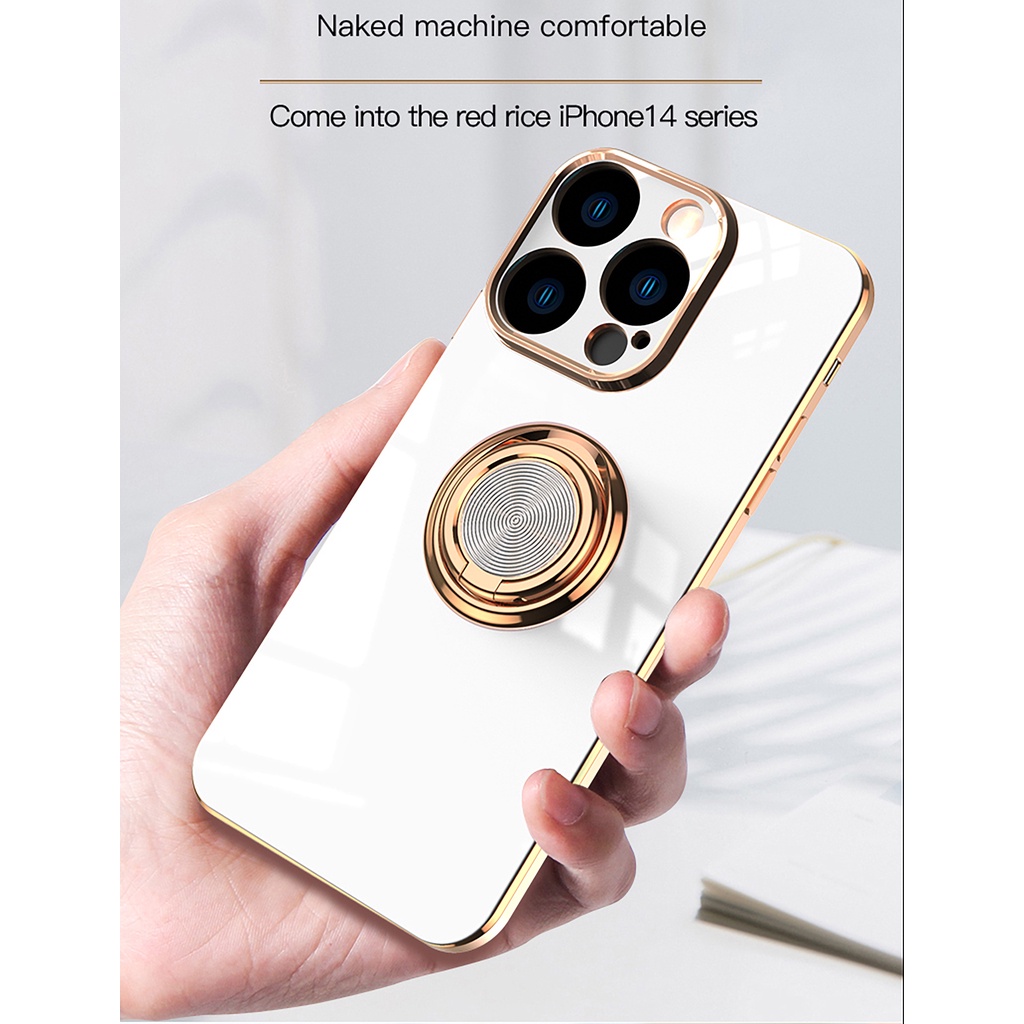 Ốp Điện Thoại TPU Silicon Mềm Có Nhẫn Đỡ Cho iPhone 11 12 13 14 Pro MAX 7 8 Plus X XR XS MAX 11 13 14 Mini