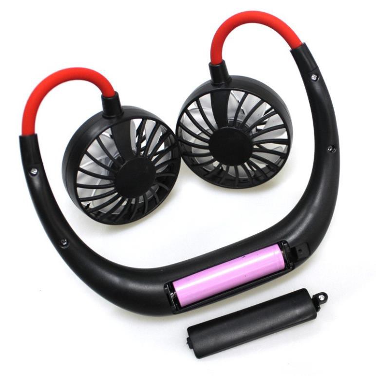 [SỢ GÌ NÓNG] Quạt treo cổ mini thể thao, kiểu dáng Hàn Quốc, 3 cấp độ gió, pin trâu | BigBuy360 - bigbuy360.vn