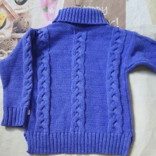 Áo len bé gái màu tím xanh AL01