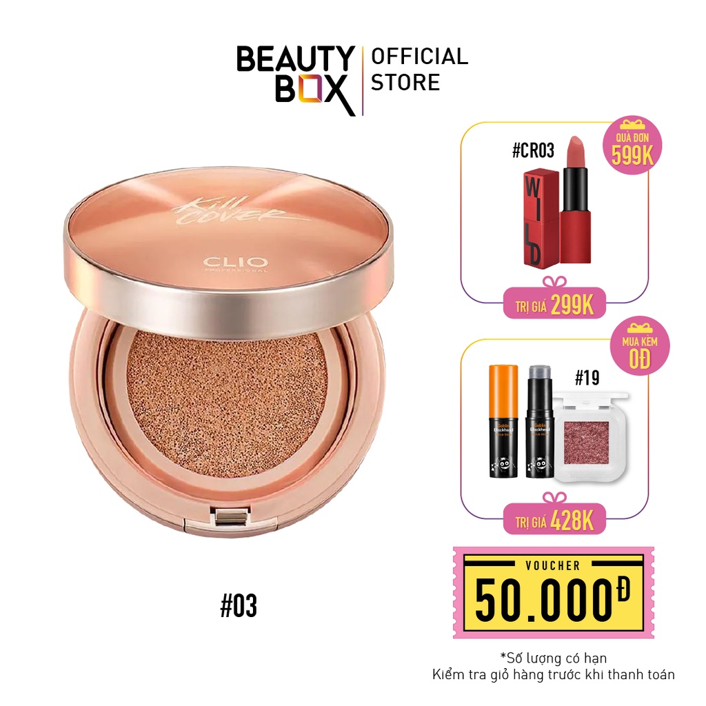 Phấn Nước Trang Điểm Clio Kill Cover Glow Cushion 15gx2 | BigBuy360 - bigbuy360.vn