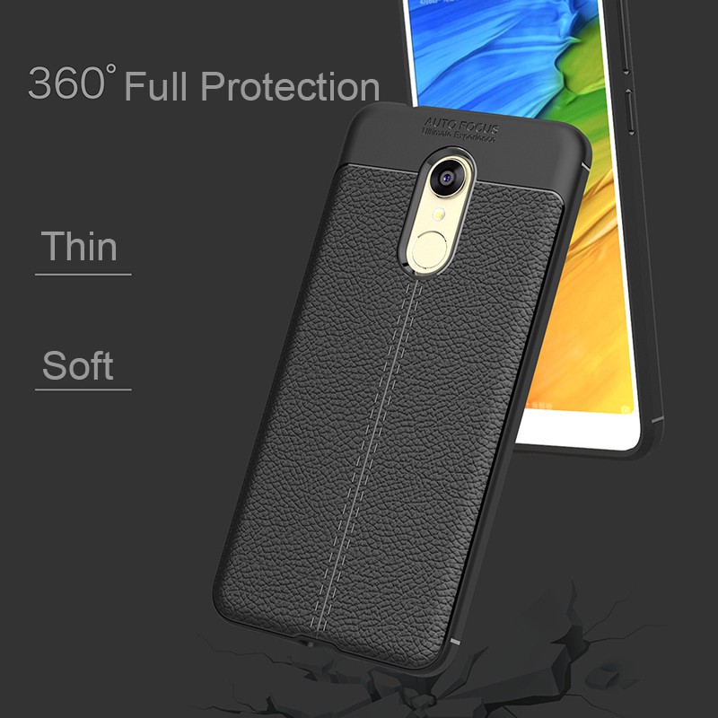 Ốp Lưng Xiaomi Redmi 5 dẻo giả da chống sốc