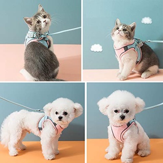 Pets Cat Leash Small Dog Leash Night Reflective Vest Style Break Resistant Leash Pet Dog Cat Chest Strap Pet Supplies