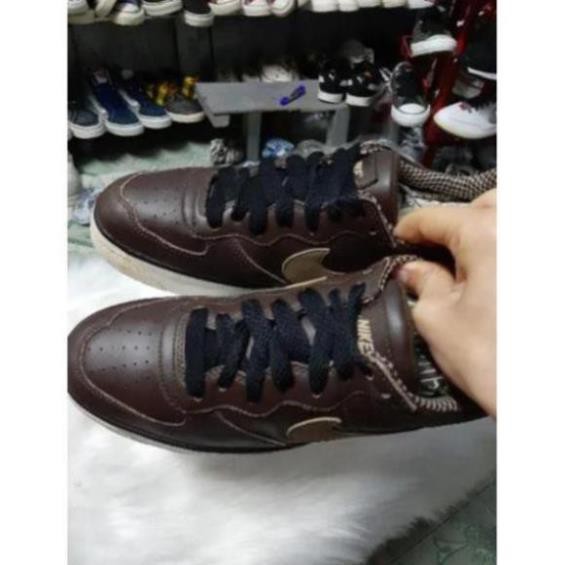 giày nike da chính hãng màu nâu 2hand size 42 Siêu Bền Uy Tín . : :