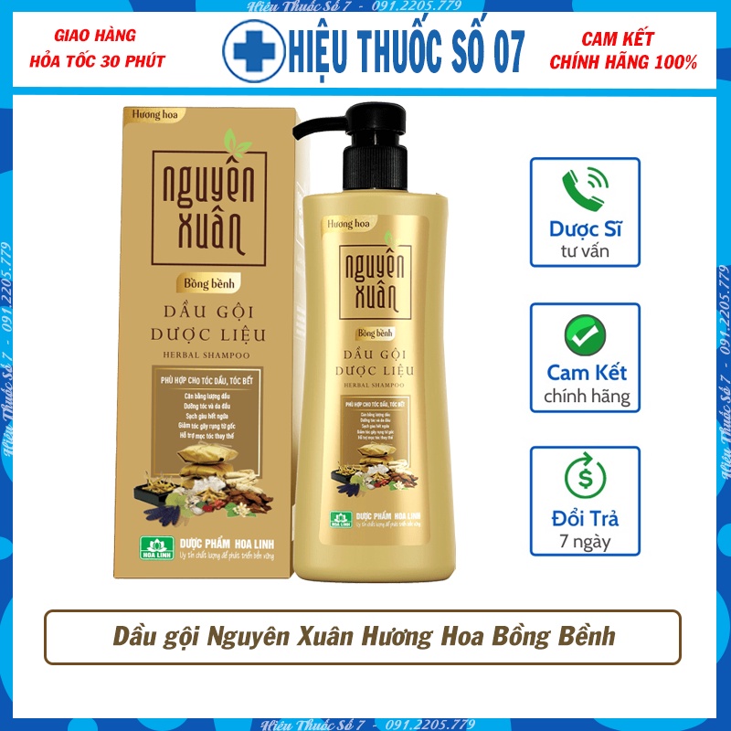 Dầu gội Nguyên Xuân Bồng Bềnh 250ml - Ngát hương hoa, phù hợp với da đầu dầu.