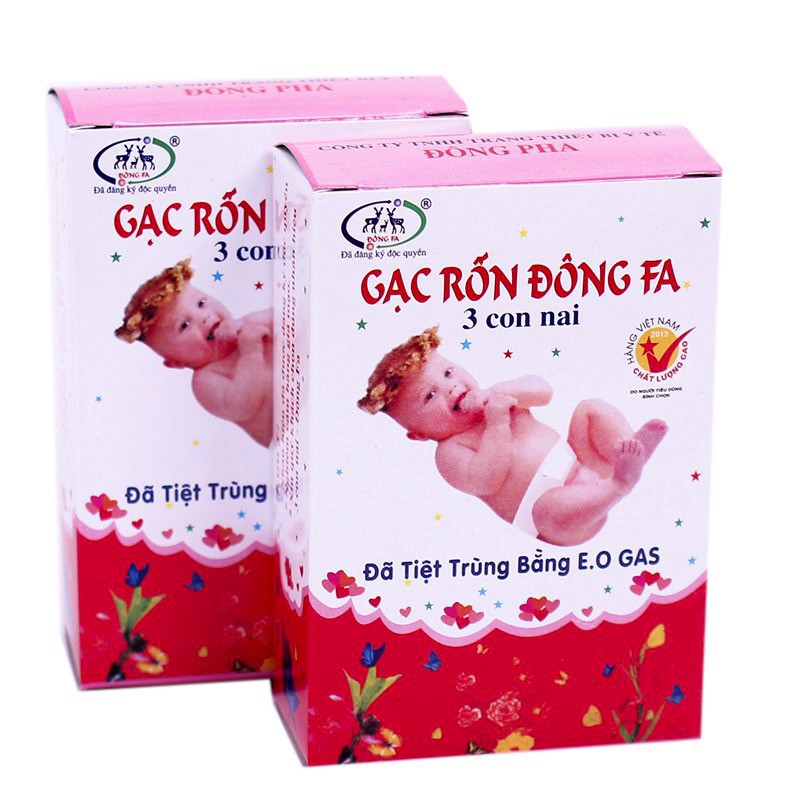 Băng Rốn Đông Fa, Gạc Rốn Cho Trẻ Sơ Sinh (Hộp 3 Miếng) - 8938501545015