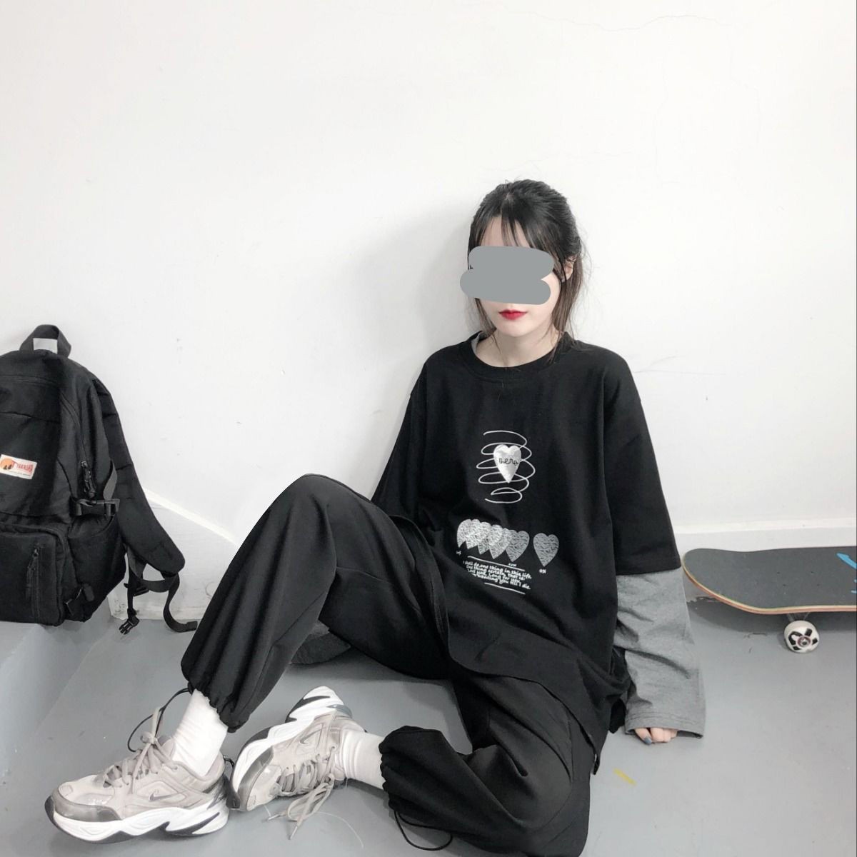 Áo Thun Tay Dài Kèm Quần Ống Rộng Cá Tính Cho Nữ | BigBuy360 - bigbuy360.vn