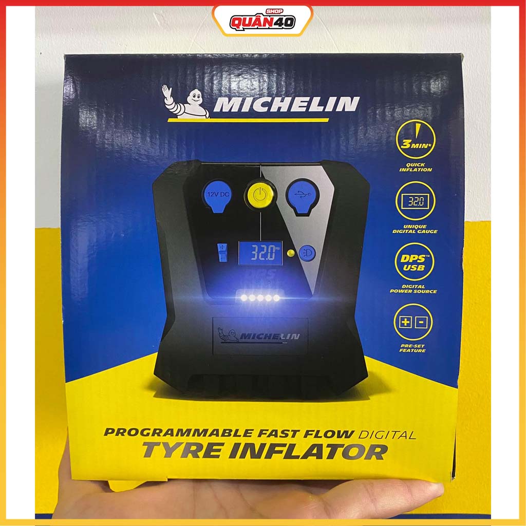 Bơm Điện Ôtô Tự Ngắt Michelin 12266 - Hàng Chính Hãng - Mẫu 2022