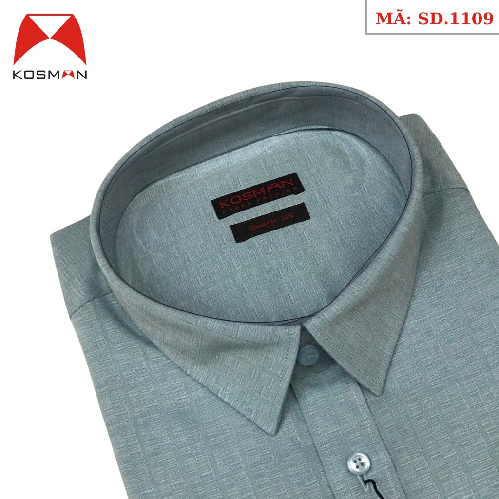 Áo Sơ Mi Nam Dài Tay Kosman Dáng Slimfit Vải Sợi Tre (vải bamboo), Có chun, Mềm Thoáng Mát, Không Nhăn Nhàu - SD1109 | BigBuy360 - bigbuy360.vn