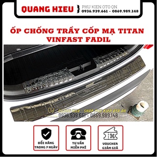 Ốp chống trầy viền cốp titan trong ngoài Vinfast Fadil (Tặng kèm keo trợ dính)