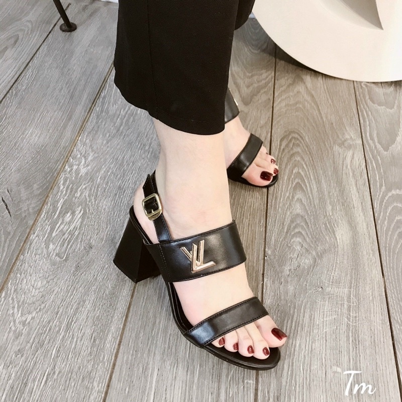 Sandal quai ngang sang chảnh 5cm công sở hay đi chơi đi e này siêu sang luôn