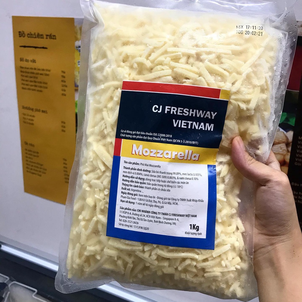 Phô Mai Mozzarella Bào Hạt CJ 1kg