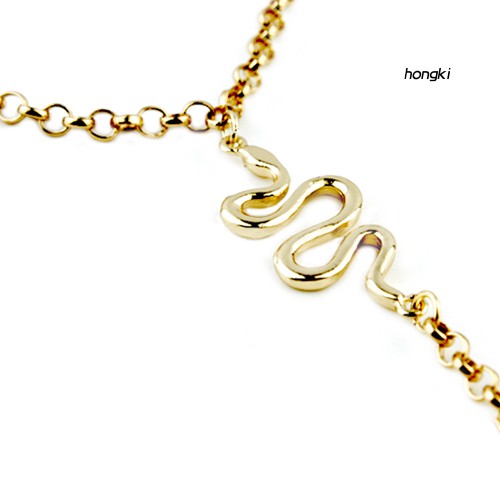 Vòng Tay Hợp Kim Hình Con Rắn Thiết Kế Độc Đáo Cho Nữ