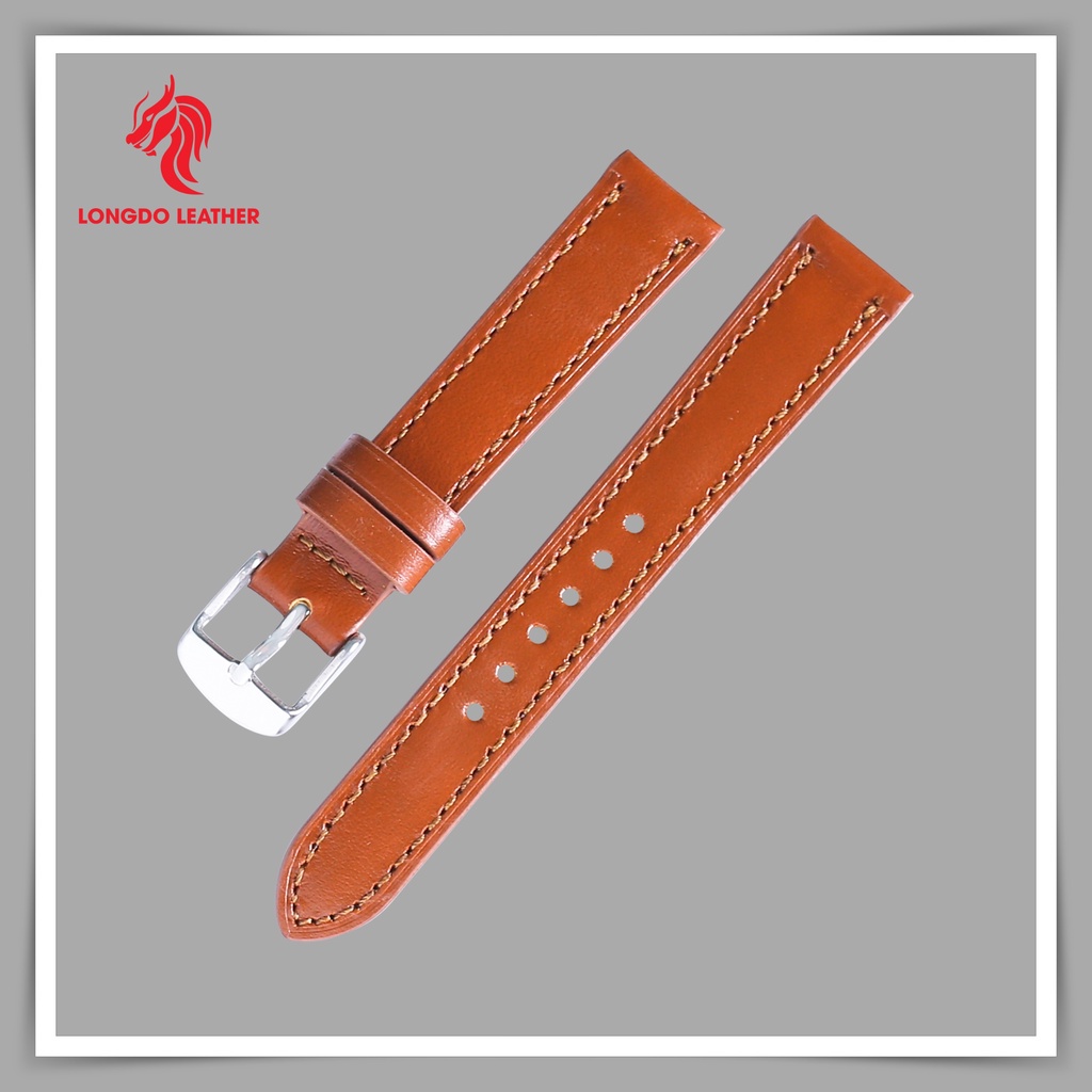 Dây đeo đồng hồ nữ da bò thật - Đủ size 12/14/16/18/20/22/24 - Thương hiệu Longdo Leather - DAU