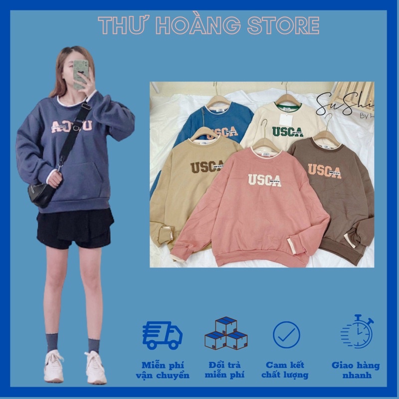 Áo hoodie nam nữ form rộng Unisex FOR TeenTop, Áo sweater nam nữ nỉ phong cách oversize thêu chữ