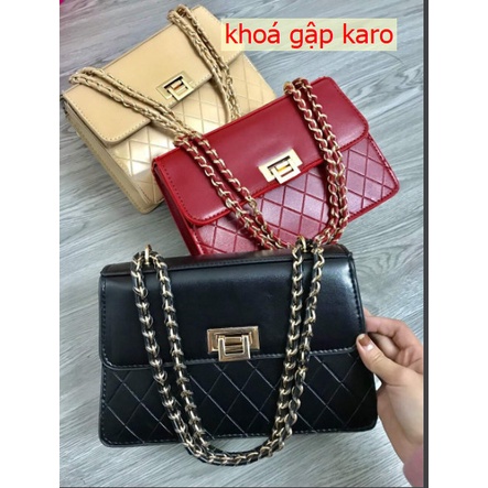 Vyshop86 - Túi xách nữ đẹp, họa tiết caro, thiết kế sang trọng, nhiều màu hàng loại đẹp - DT188