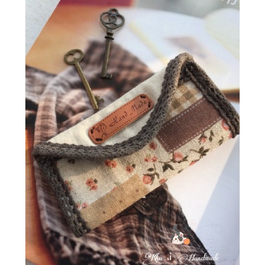 Mác da handmade trang trí sản phẩm thủ công