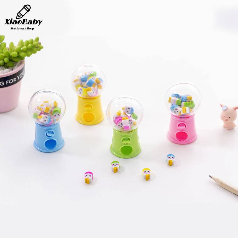 1 Bộ Gôm Tẩy Hình Máy Gashapon Mini Hoạt Hình Sáng Tạo Dành Cho Học Sinh