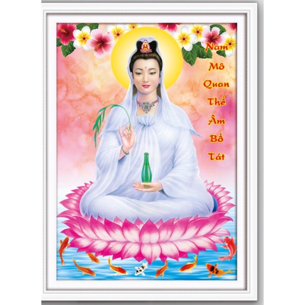 Tranh đính đá Phật Quan Âm Lg1333  chưa đính