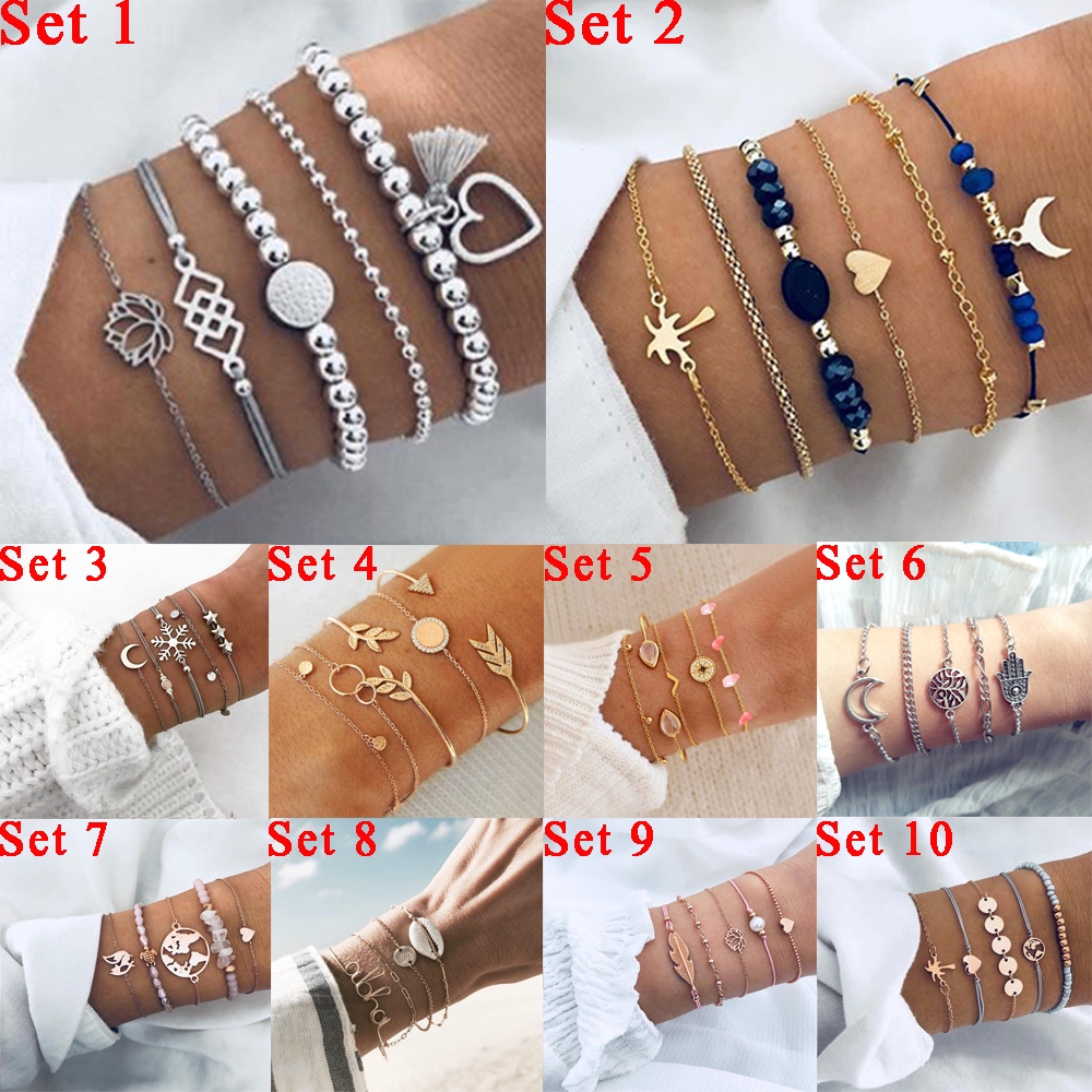 Set vòng tay phong cách Bohemian Vintage cổ điển cho nữ | BigBuy360 - bigbuy360.vn