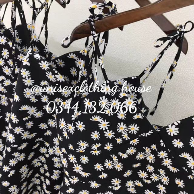 [ Hàng Thiết Kế ] Váy Đầm Hoa Cúc Họa Mi Nơ Vai Dáng Dài Xẻ Tà Xu Hướng Hè Thu 2020 (Kèm ảnh thật) | BigBuy360 - bigbuy360.vn