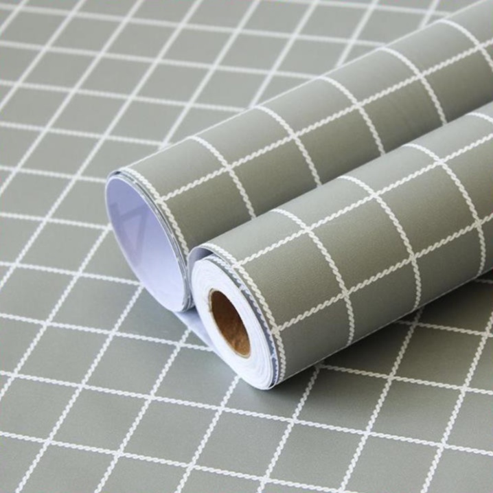 Giấy dán tường kẻ ô phong cách sang trọng Hàn quốc Khổ 5M HPMWallpaper Zooyoo